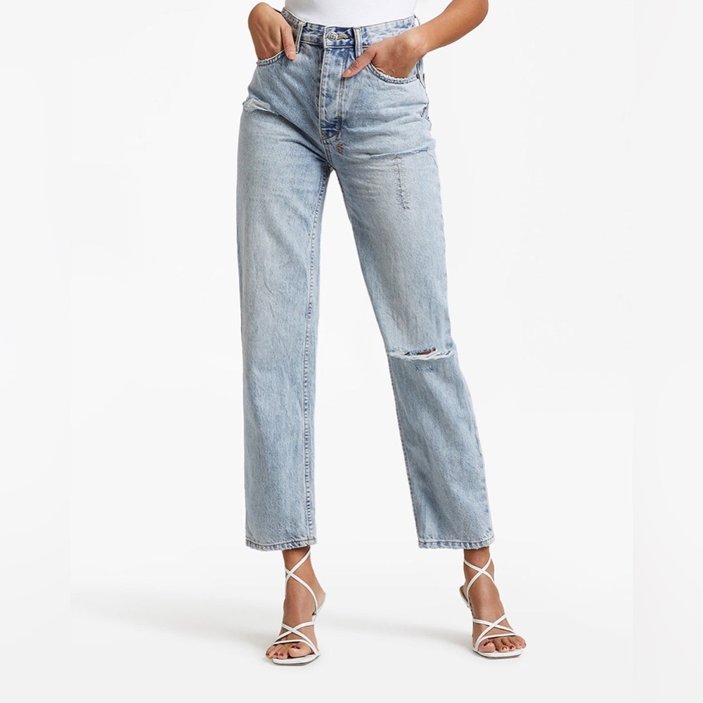 KSUBI- Brooklyn Jean Skream Trashed Women’s in light Blue Stone Wash
